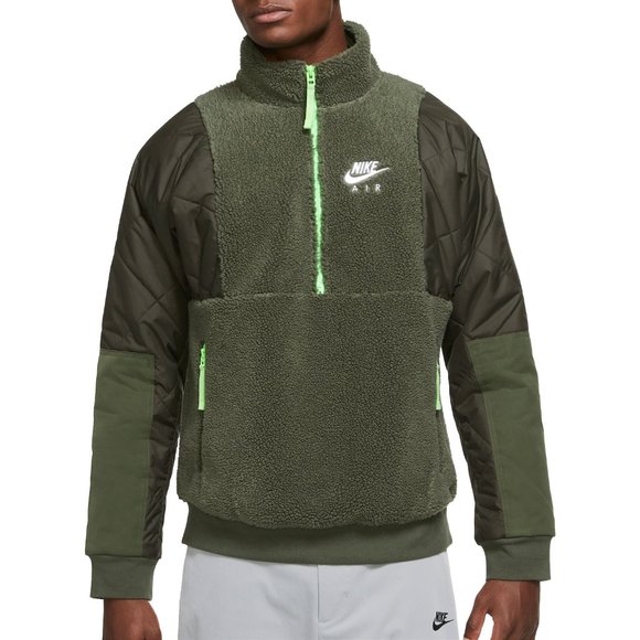 Nike Air 1/2-Zip Sherpa Fleece Insulated Jacket Size Large - Picture 1 of 2